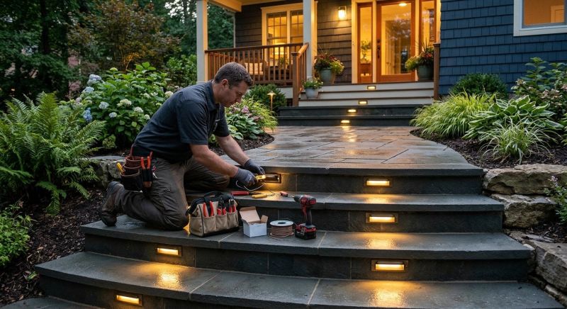 Terrace Lighting Installation in Kansas City, KS